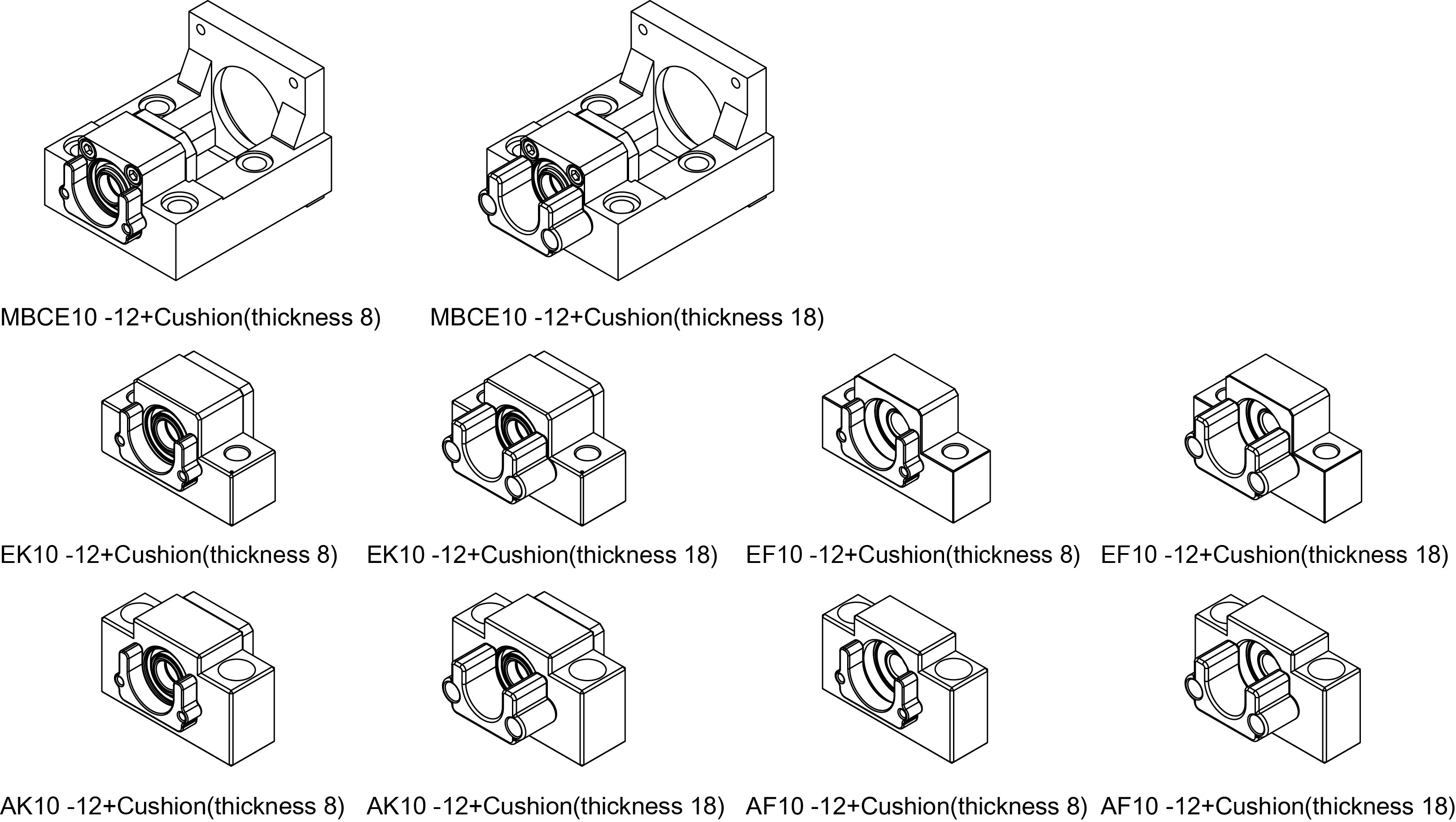 MBCE10 MBCE12 EK10 EK12 EF10 EF12 AK10  AK12 AF10 AF12